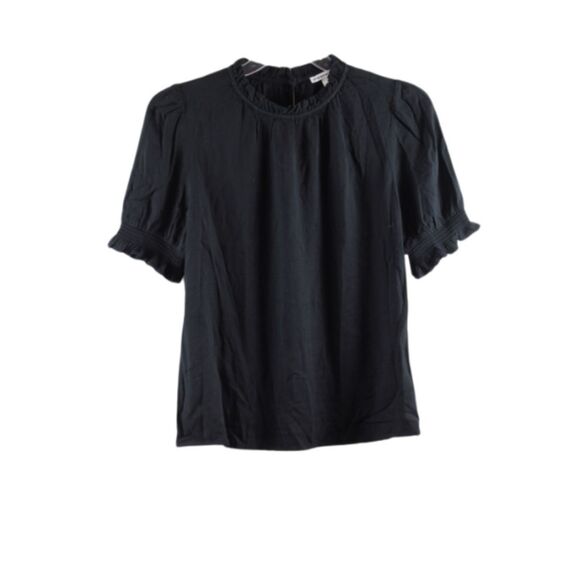 Amazon Essentials Black Women's Top Blouse Short Sleeve M 030 - Picture 1 of 6